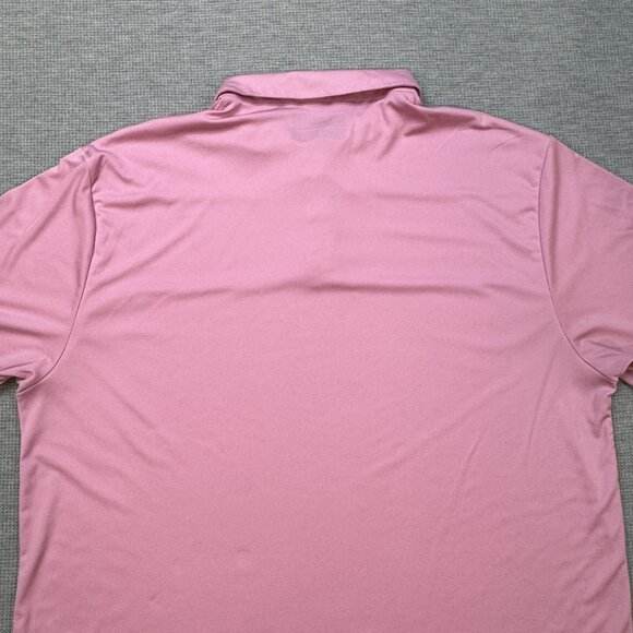 Nicklaus Mens Pink Hibiscus Pattern Golf Polo Shirt Short Sleeve Collared 2XL - Picture 4 of 10